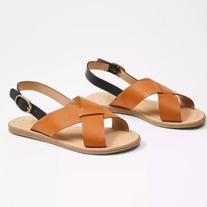 LOFT Cross strap flat sandals